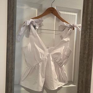 NWT lulus tie-strap peplum top!